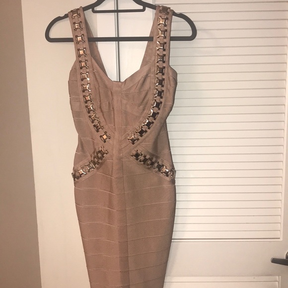 Forever Unique Bodycon dress with Gold Hardware - Picture 1 of 4